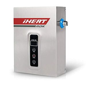 iHeat Tankless S-16 240V 66A 16KW Stainless Steel Enclosure 7.2" by 11" by 3" 1/2"CPT 36' AWG#8 Electric Water Heater, 7.5 lb