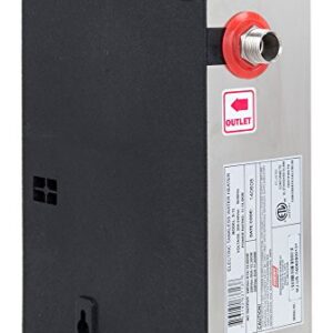 iHeat Tankless S-16 240V 66A 16KW Stainless Steel Enclosure 7.2" by 11" by 3" 1/2"CPT 36' AWG#8 Electric Water Heater, 7.5 lb