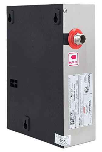 iHeat Tankless S-16 240V 66A 16KW Stainless Steel Enclosure 7.2" by 11" by 3" 1/2"CPT 36' AWG#8 Electric Water Heater, 7.5 lb