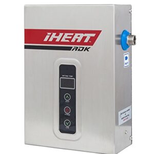 iHeat Tankless S-16 240V 66A 16KW Stainless Steel Enclosure 7.2" by 11" by 3" 1/2"CPT 36' AWG#8 Electric Water Heater, 7.5 lb