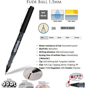 OHTO Fude Ballpoint Pen Extra Bold, 1.5mm, black ink, 5 pens per Pack (Japan import) [Komainu-Dou Original Package]