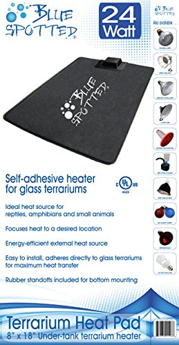 Blue Spotted Under Tank Heater, Large, for Reptiles, Amphibians & Small Animals & Use with Glass Terrariums - Size Large - 8" x 18"