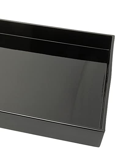 Kotobuki Rectangular Lacquer Serving Tray, 18-3/4-Inch, Black