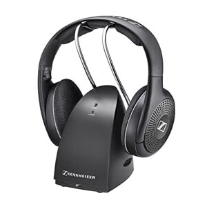 sennheiser rs 135 on-ear wireless rf headphones with charging cradle