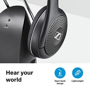 Sennheiser RS 135 On-Ear Wireless RF Headphones with Charging Cradle