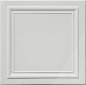 zeta white (foam) ceiling tile - 100pc box - decorative ceiling tile easy glue up diy
