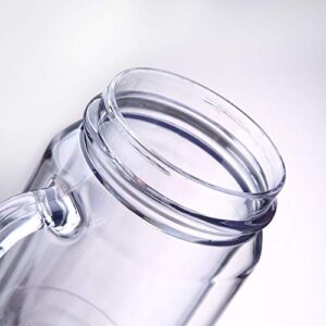 Cupture 2 Vintage Clear Mason Jar Tumbler Mug With Stainless Steel Lid and Straw - 20 oz