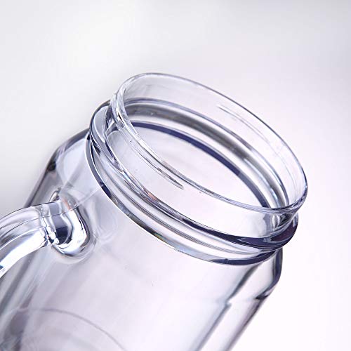 Cupture 2 Vintage Clear Mason Jar Tumbler Mug With Stainless Steel Lid and Straw - 20 oz