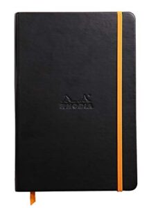 rhodia rhodiarama webnotebook - lined 96 sheets - 5 1/2 x 8 1/4 - black cover