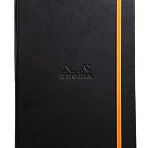 Rhodia Rhodiarama Webnotebook - Lined 96 Sheets - 5 1/2 x 8 1/4 - Black Cover