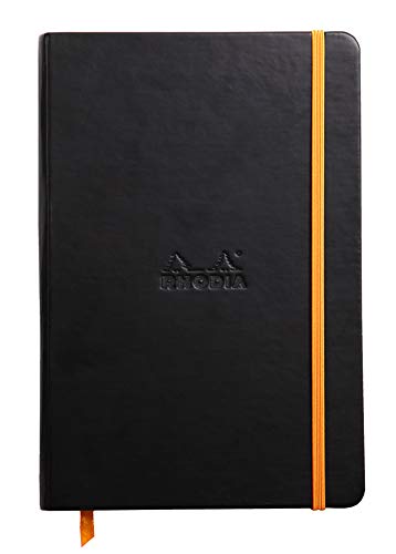 Rhodia Rhodiarama Webnotebook - Lined 96 Sheets - 5 1/2 x 8 1/4 - Black Cover