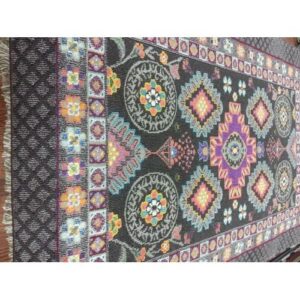 SAFAVIEH Monaco Collection Runner Rug - 2'2" x 8', Brown & Multi, Boho Rustic Tribal Design, Non-Shedding & Easy Care, Ideal for High Traffic Areas in Living Room, Bedroom (MNC240B)