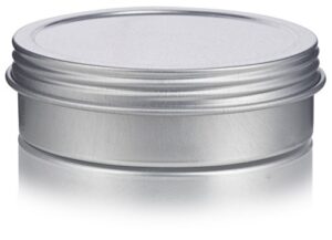 juvitus 2 oz metal steel tin flat container with tight sealed twist screwtop cover (6)