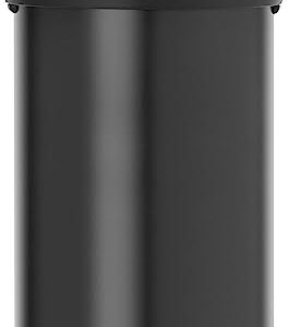 Brabantia 16 Gallon Large Kitchen Touch Top Trash Can (Matt Black/Brilliant Steel Lid) Removable Lid, Soft-Touch Open Garbage Can