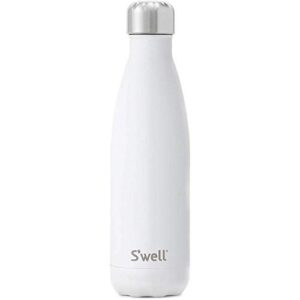 s'well stainless steel water bottle - 17 fl oz - angel food - triple-layered vacuum-insulated containers keeps drinks cold for 36 hours and hot for 18 - bpa-free - perfect for the go