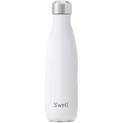 S'well Stainless Steel Water Bottle - 17 Fl Oz - Angel Food - Triple-Layered Vacuum-Insulated Containers Keeps Drinks Cold for 36 Hours and Hot for 18 - BPA-Free - Perfect for the Go