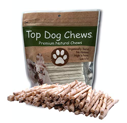 Top Dog Chews - All Natural Rawhide Dog Twists (100 Pack), Natural Chew Sticks for Healthy Teeth and Happy Dogs, Delicious Dog Treats for Canine Dental Care