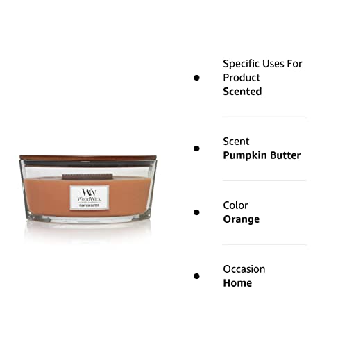 WoodWick Ellipse Scented Candle, Pumpkin Butter, 16oz | Up to 50 Hours Burn Time