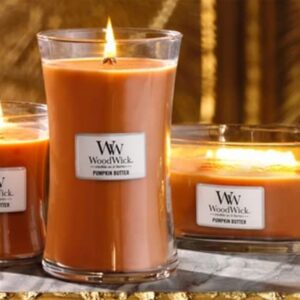 WoodWick Ellipse Scented Candle, Pumpkin Butter, 16oz | Up to 50 Hours Burn Time