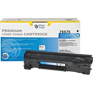 elite image 75575 reman toner cartridge replacement for hp 85a (ce285a) black