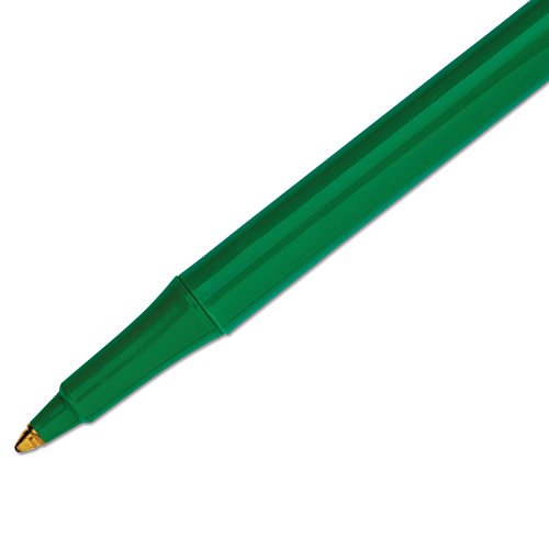 Paper Mate 3341131 Write Bros Stick Ballpoint Pen, Green Ink, 1mm, Dozen