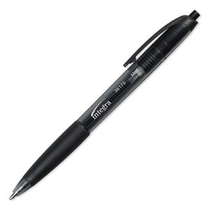 integra 36175 ballpoint pen,retract.,nonrefillable,med. pt.,bk barrel/ink
