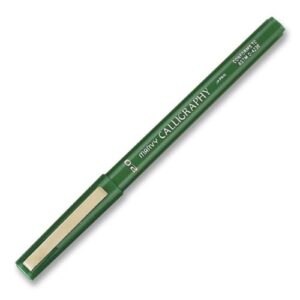 marvy calligraphy marker - fine pen point type - 2 mm pen point size - green ink - green barrel - 1 each