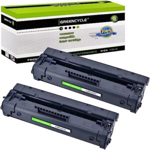 greencycle 2 pk c4092a 92a black toner cartridges compatible for hp laserjet 1100 3200 1100a 3200se
