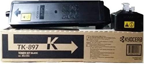 Kyocera 1T02K00US0 Model TK-897K Black Toner Cartridge, Compatible with FS-C8025MFP, FS-C8520MFP, FS-C8525MFP, TASKalfa 205c, 255 and 255c Multifunctional Color Printers