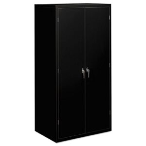 hon assembled storage cabinet, black - 36 x 24.25 x 71.75