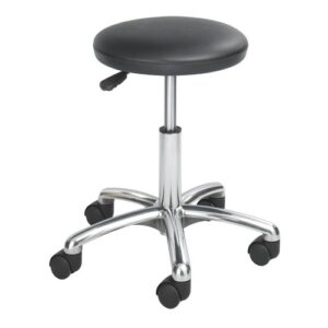 safco 3434bl height adjustable lab stool 13-1/2 dia. x 21h black