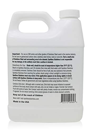 Spotless Stainless Rust Remover and Protectant - 1/2 Gallon