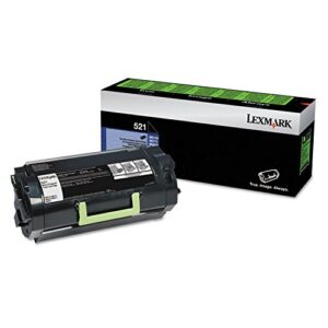 lexmark 52d1000 (521) toner cartridge, black - in retail packaging
