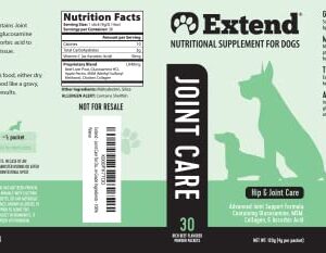 Extend - Joint Care for Dogs - 1 Month Supply - Glucosamine for Dogs with MSM & Ascorbic Acid - Pure Grade Ingredients.