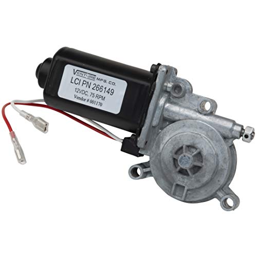 Solera Lippert Replacement Power Awning Motor with Dual Connectors, 12-Volt DC, 75-RPM, Fits Short, Flat or Pitched Awnings on 5th Wheel RVs, Travel Trailers, Motorhomes - 266149