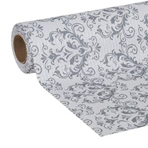 Duck Smooth Top EasyLiner, 20-inch x 6 Feet, Grey Damask