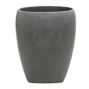 allure home creation charcoal stone grey wastebasket compact size 1.74 gallons