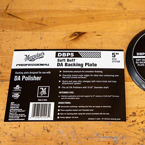 Meguiar's DBP5 5" Soft Buff DA Backing Plate - Use with MT300 Dual Action Variable Speed Polisher