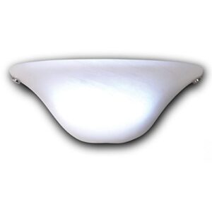 It's Exciting Lighting IEL-4300 Frosted Marble Glass Half Moon Sconce With Frosted Marbleized Glass Shade In Half Moon Shape, Battery Operated With No Electrical Outlet Required