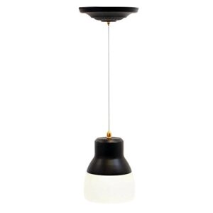 it's exciting lighting iel-5891 glass pendant bronze ir led light with bronze hardware and frosted glass shade, battery operated with 24 included leds