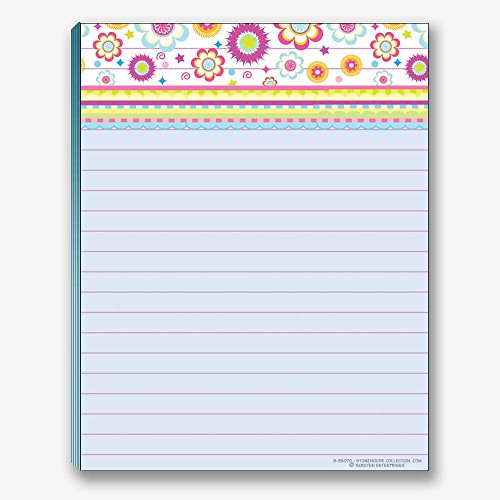 Stonehouse Collection Fun Pattern Designs Pads - USA Made- 4 Assorted Notepads - Shopping List, Teachers, Home, Office, Small Gift - USA Made