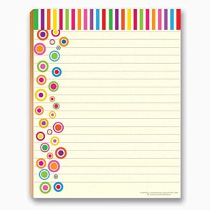 Stonehouse Collection Fun Pattern Designs Pads - USA Made- 4 Assorted Notepads - Shopping List, Teachers, Home, Office, Small Gift - USA Made