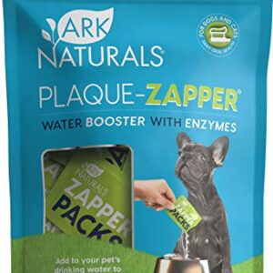 Ark Naturals Plaque Zapper, Pet Dental Water Additive, Reduces Bad Breath, Plaque & Tartar, for Small to Medium Bowls, 30 Count