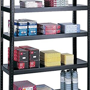 Safco 5246Bl Boltless Steel Shelving Five-Shelf 48W X 18D X 72H Black