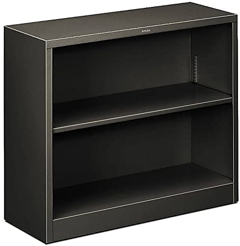 HON S30abcs Metal Bookcase, Two-Shelf, 34-1/2W X 12-5/8D X 29H, Charcoal