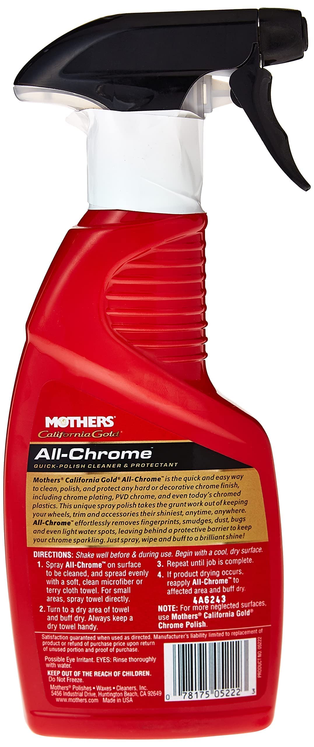 Mothers 05222 California Gold All Chrome Polish, 12 oz.