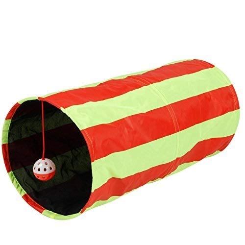 Pet Magasin Collapsible Cat Tunnel Toys (2 Pack) Interactive Pet Tubes with Fun Balls and Crinkle Peep Hole Design for Small Medium & Large Cats Dogs Rabbits and Other Small House Animals
