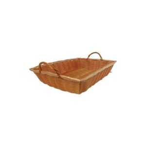 winco pwbn-16b 16-inch by 11-inch by 3-inch rectangular woven basket with handles, set of 12
