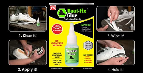 Boot-Fix Shoe Glue: Instant Professional Grade Shoe Repair Glue