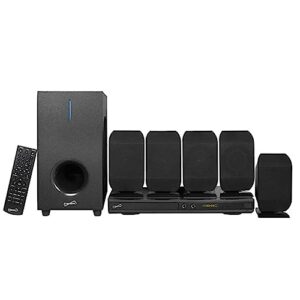 supersonic 5.1 channel dvd home theater system with usb input & karaoke function, home theater systems - black (sc-38ht)